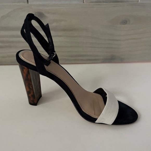 White House Black Market Black and Cream Heels - Picture 3 of 8